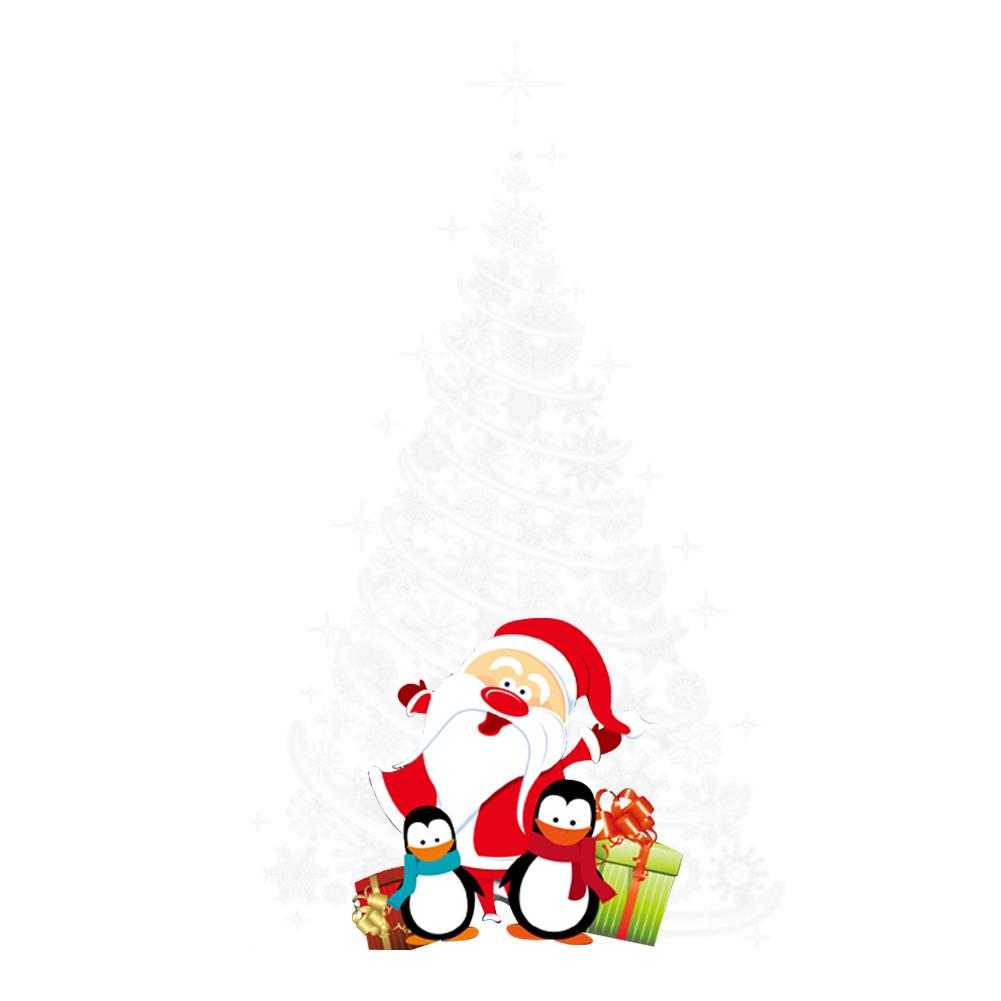

Santa Claus Penguin Christmas Tree Wall Window Glass Sticker Christmas, 501 Original