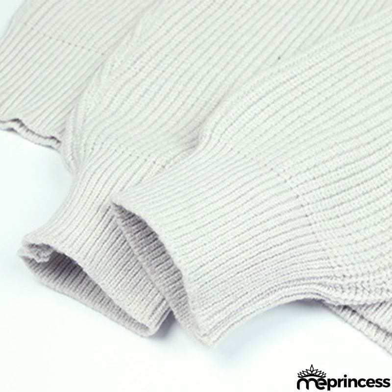 Casual Buckle Solid Color V Neck Sweaters(4 Colors)