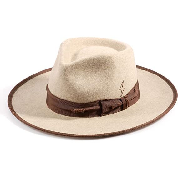 Vintage Lightning Fedora Firm Wool Felt Panama Hat [Fast shipping and box packing]