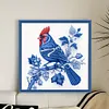 Blue And White Porcelain-Cardinal-14CT Stamped Cross Stitch 40*40cm/15.75*15.75in tapestrymarket