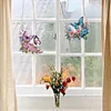 (US Local)2Pcs Butterfly Special Shape Diamond Painting Hanging Pendants for Wall Window Decor