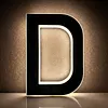 LED Illuminated Modern Address Sign Waterproof Personalized Solar Powered Address Number Dusk To Dawn Adhesive Or Screw Mount for Outside House Light Up Courtyard Hotel Bar