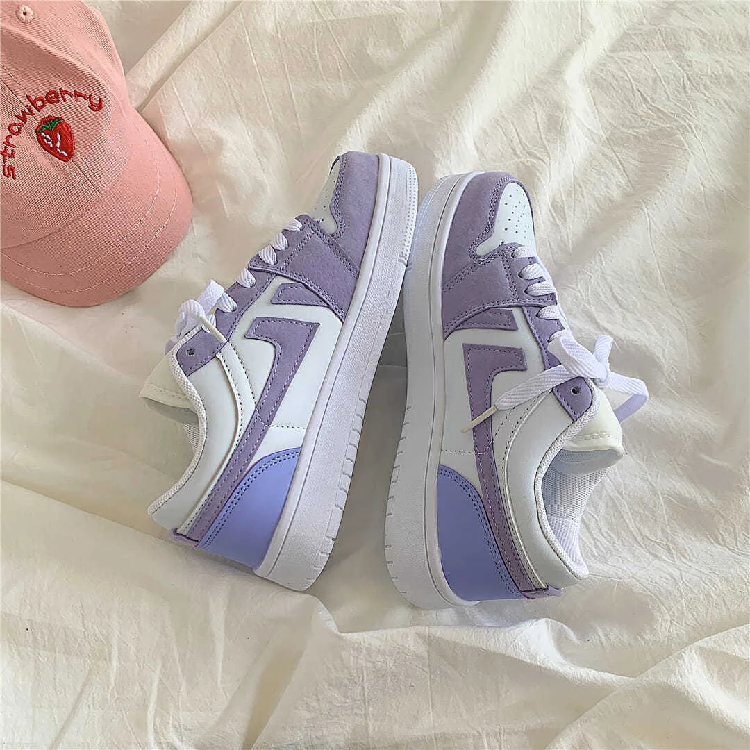 Womens Sneakers Platform Med Heel Ladies Wear-resisting Comfortable Leather Casual Shoes Women Vulcanized Shoes Zapatos De Mujer