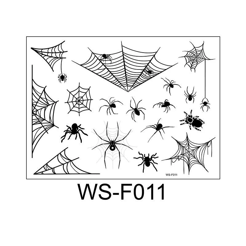Tattoo Sticker Halloween spider webs Femme Temporary Face Tattoo Waterproof Body Art Fashion