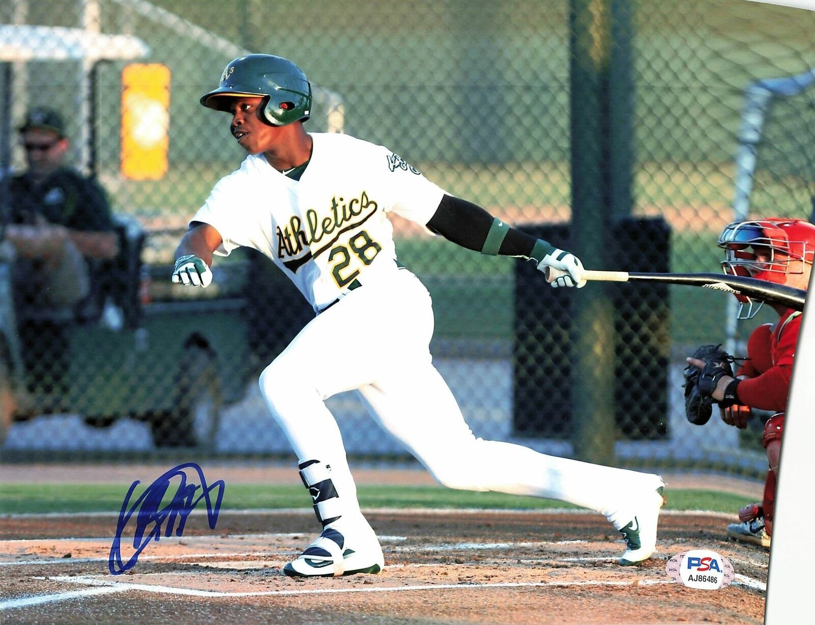 Lazaro Armenteros signed 8x10 Photo Poster painting PSA/DNA Oakland Athletics Autographed