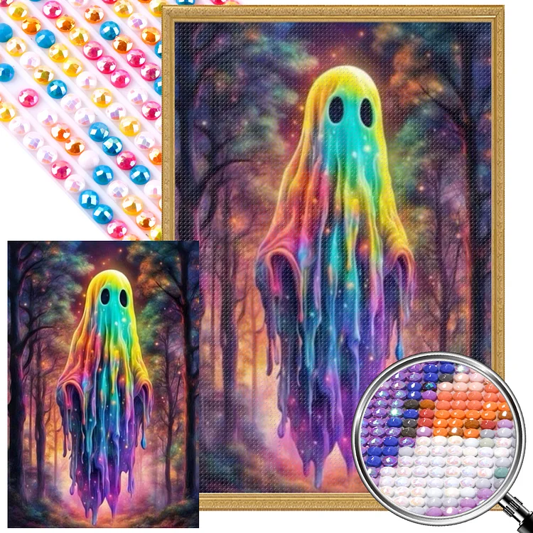 Ghost - Full Round(Partial AB Drill) - Diamond Painting(45*65cm)