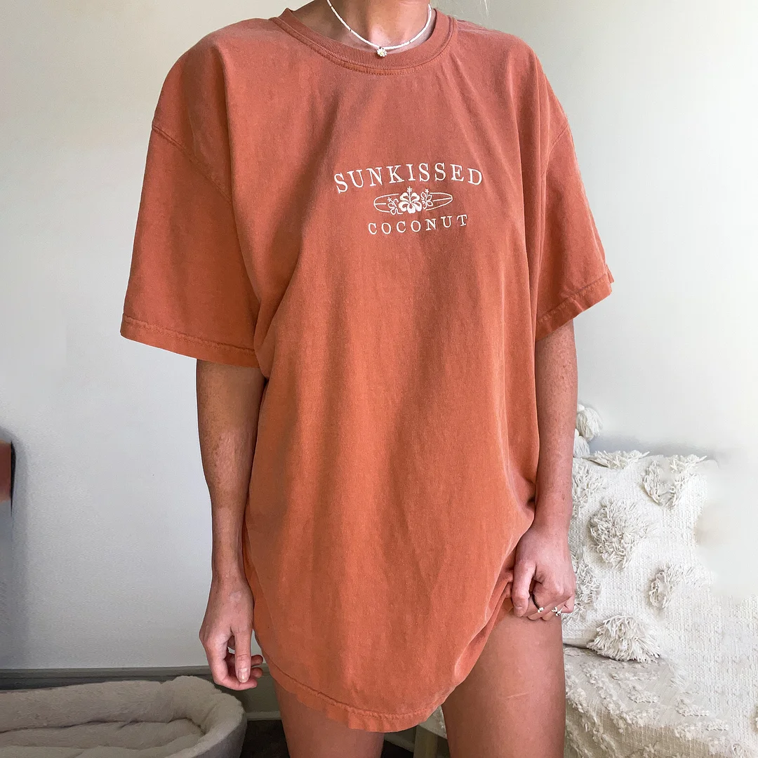 Women's BURNT ORANGE SUNKISSEDCOCONUT TEE