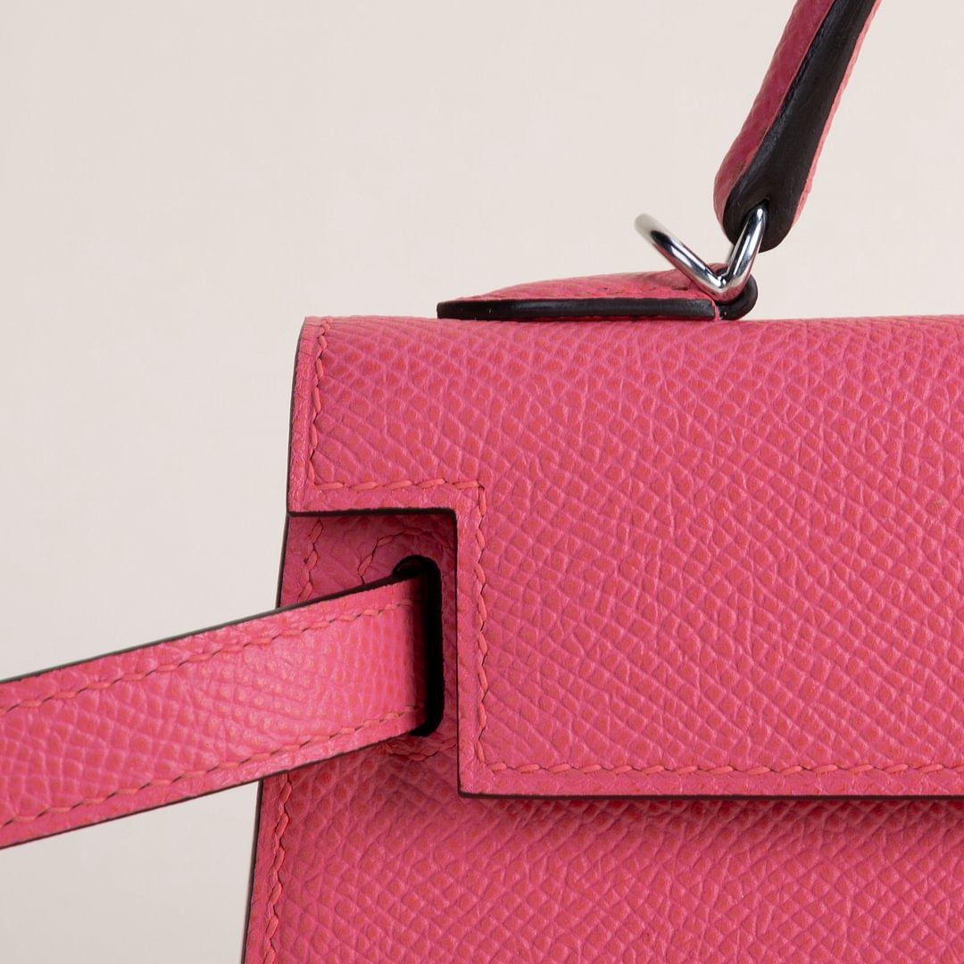 Mini Kelly II Epsom 8W Rose Azalee PHW