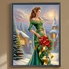 Diamond Painting-DIY Full Round Drill Christmas Girls