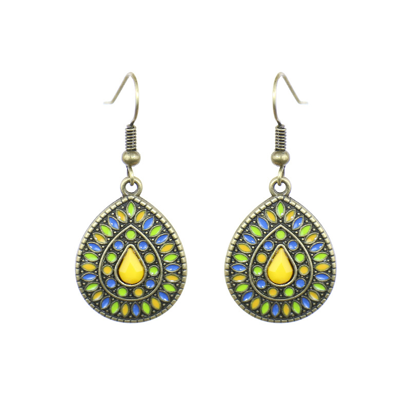 Women's Bohemian Exotic Water Drop Flower Earrings