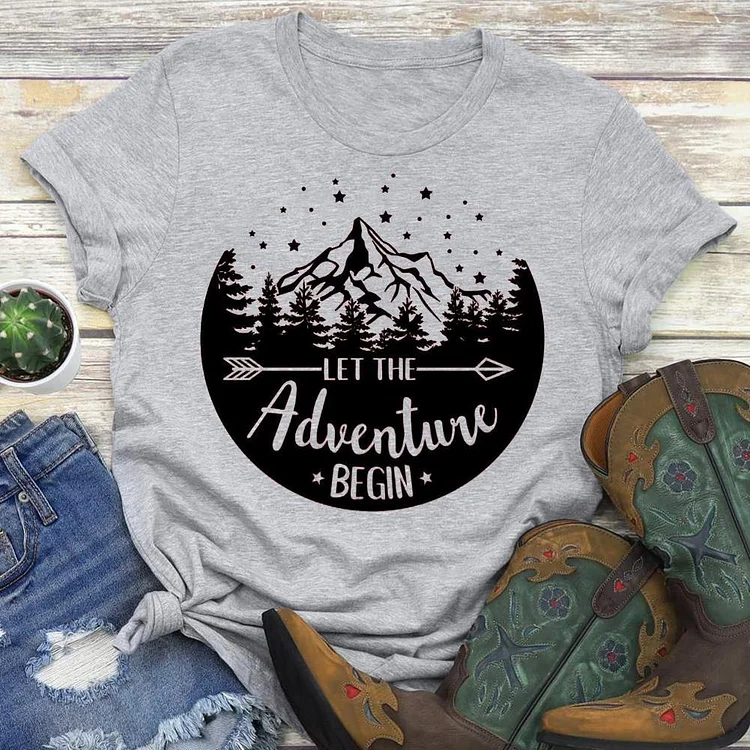 Mountain Adventure begin T-shirt Tee --Annaletters