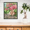 >SALE<Full Embroidery Cotton Thread 11CT Printed Fragrant Rabbit Cross Stitch 42x52cm
