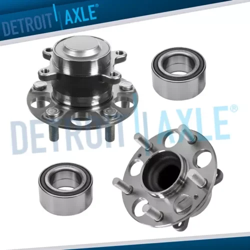 Dronehint Rear Wheel Bearing & Hubs + Front Wheel Bearings for 2013 - 2017 2018 Acura ILX (For: Acura) Parts