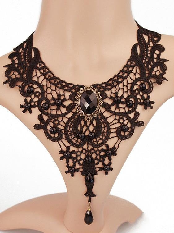 Jewelry Lace Lady Necklace Jewelry Original Black Clavicle Chain