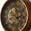 Creative Gear Solid Wood Wall Clock for Living Room and Home Use - Modern Art Wall Clock