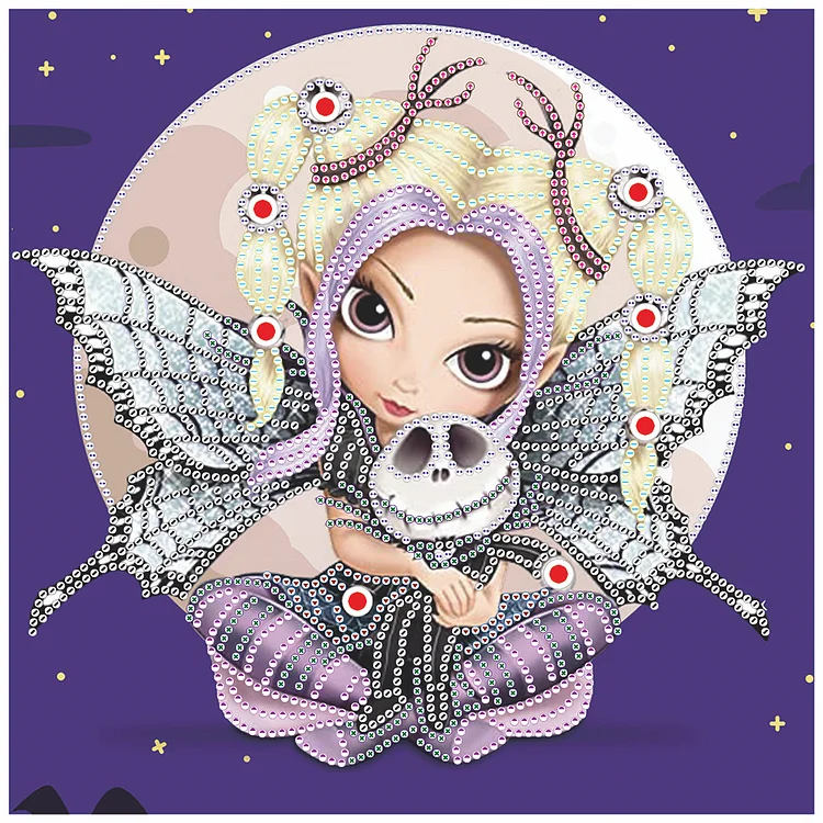 30*30cm Diamond Painting Elf Girl Partial Special Shape  Cartoon