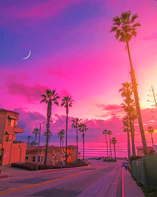 

Purple Evening – Paint By Numbers - 40*50CM, 501 Original