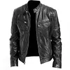 Men's Leather Biker Jacket Cafe Racer Jacket by Inlyline