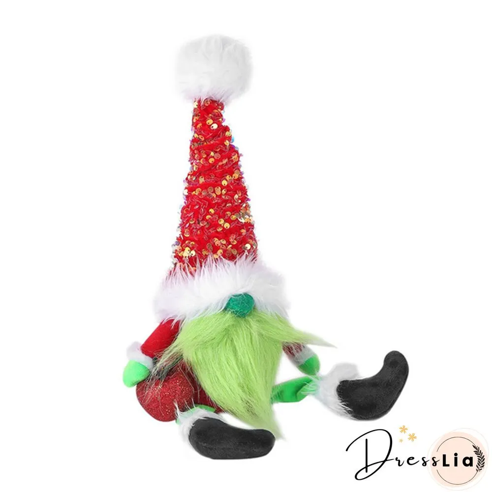 1Pcs Thanksgiving Christmas Dwarf Decoration Faceless Doll Gnomes Plush Elf Toy Gift