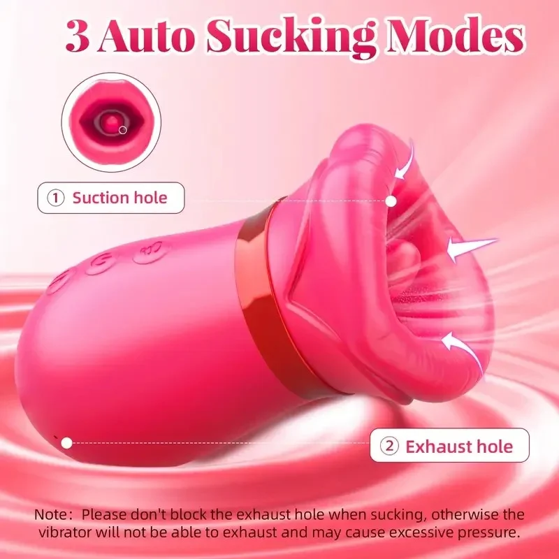 【 Valentine's Day Buy 1 Get 2 】 Rose Vibrating Penis Rings For Couples With 5-in-1 Big Mouth Rose Clit Sucker Toy & Thrusting Vibrator