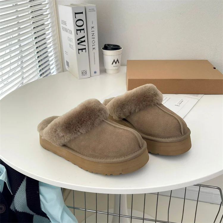 Women's Plush Thick-Soled Cotton Slippers  Stunahome.com