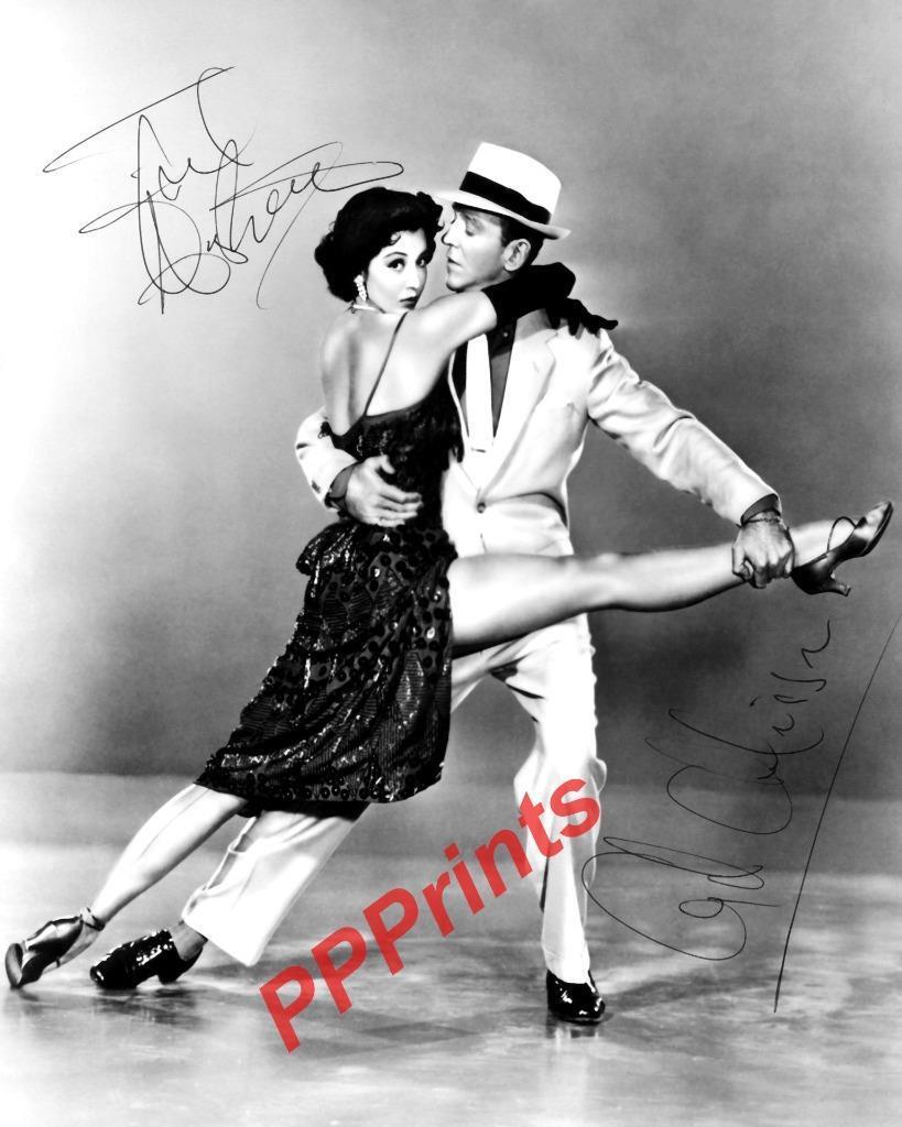 FRED ASTAIRE & CYD CHARISSE AUTOGRAPHED 10X8 SIGNED REPRO Photo Poster painting PRINT