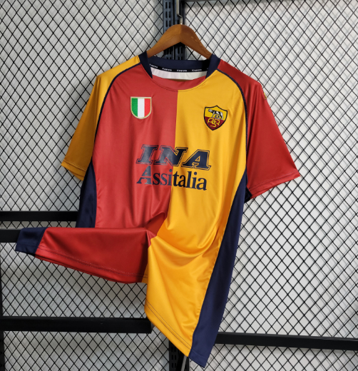 Retro Roma 2001-2002 Home Football Shirt Thai Quality 