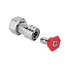 Garden Hose to Mini Power Washer Adapter Stainless Steel Leak-Proof Adapter 3/4 GHT to 1/4 Quick Connector for Car Wash & Outdoor Cleaning