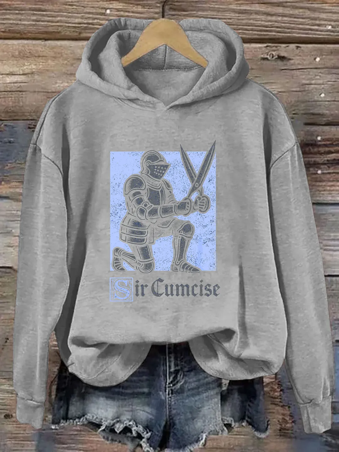 Sir Cumcise Funny Knight Hoodie