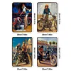 4pcs - Pin Up Girls - Vintage Metal Signs(8*12Inch) - Vehicle