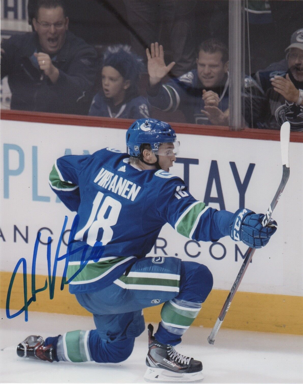 Vancouver Canucks Jake Virtanen Autographed Signed 8x10 NHL Photo Poster painting COA #14