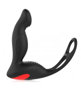Male Prostate Vibe Massager With Penis Ring Remote Control