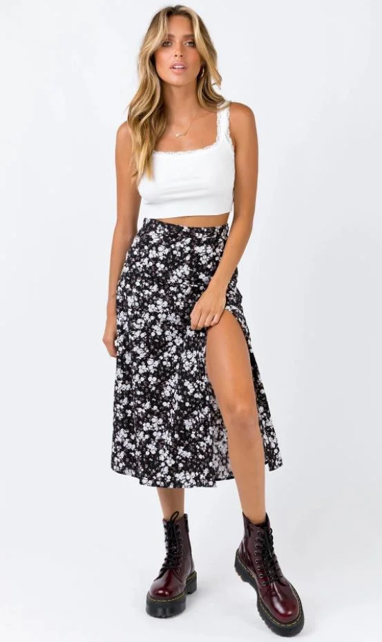 Hana camo skirt outlet dark wood