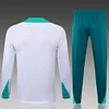 2024 Portugal Half-Pull Training Suit White Football Jersey 1:1 Thai Quality