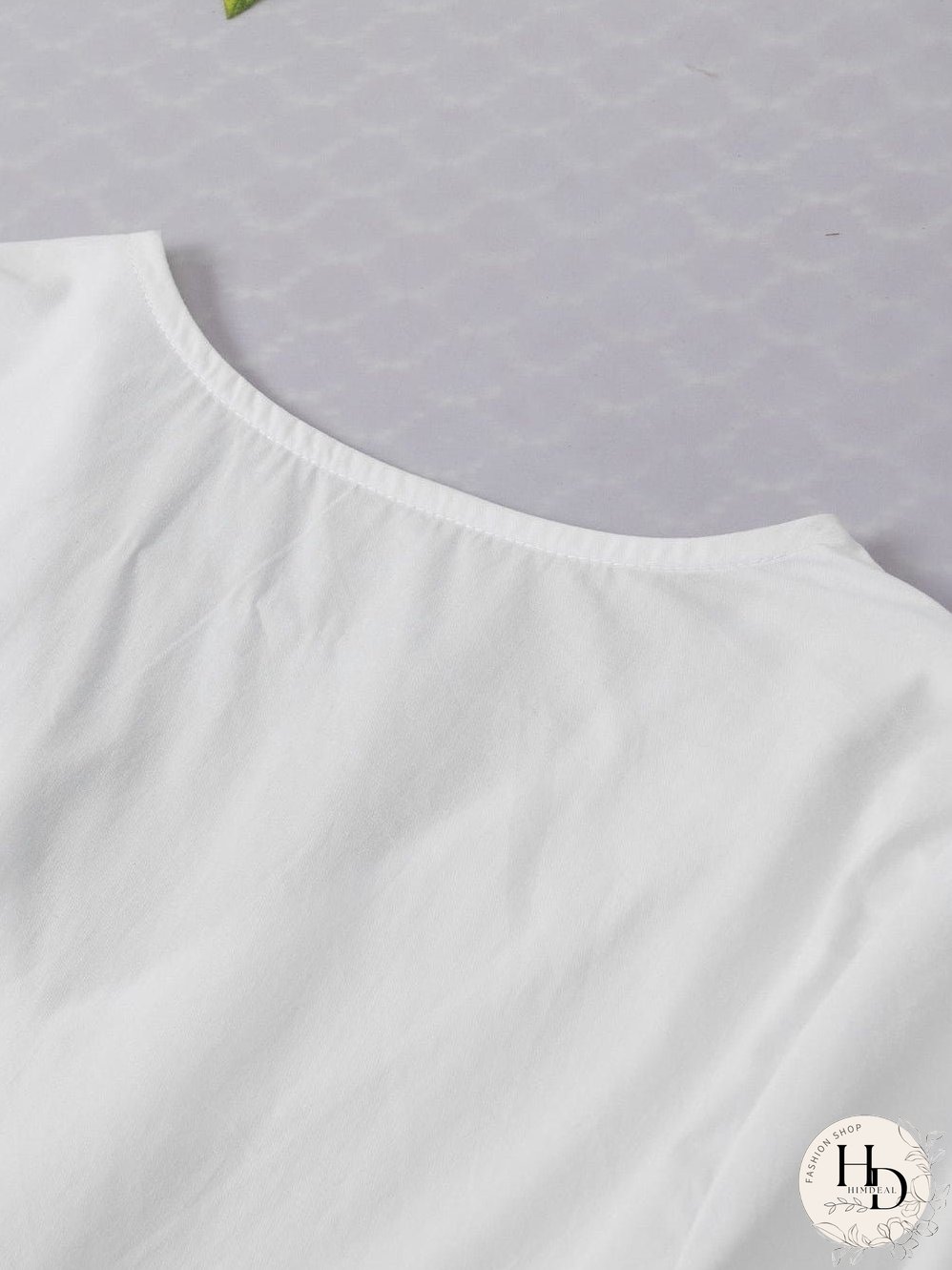 White Cotton Tiger Blouse