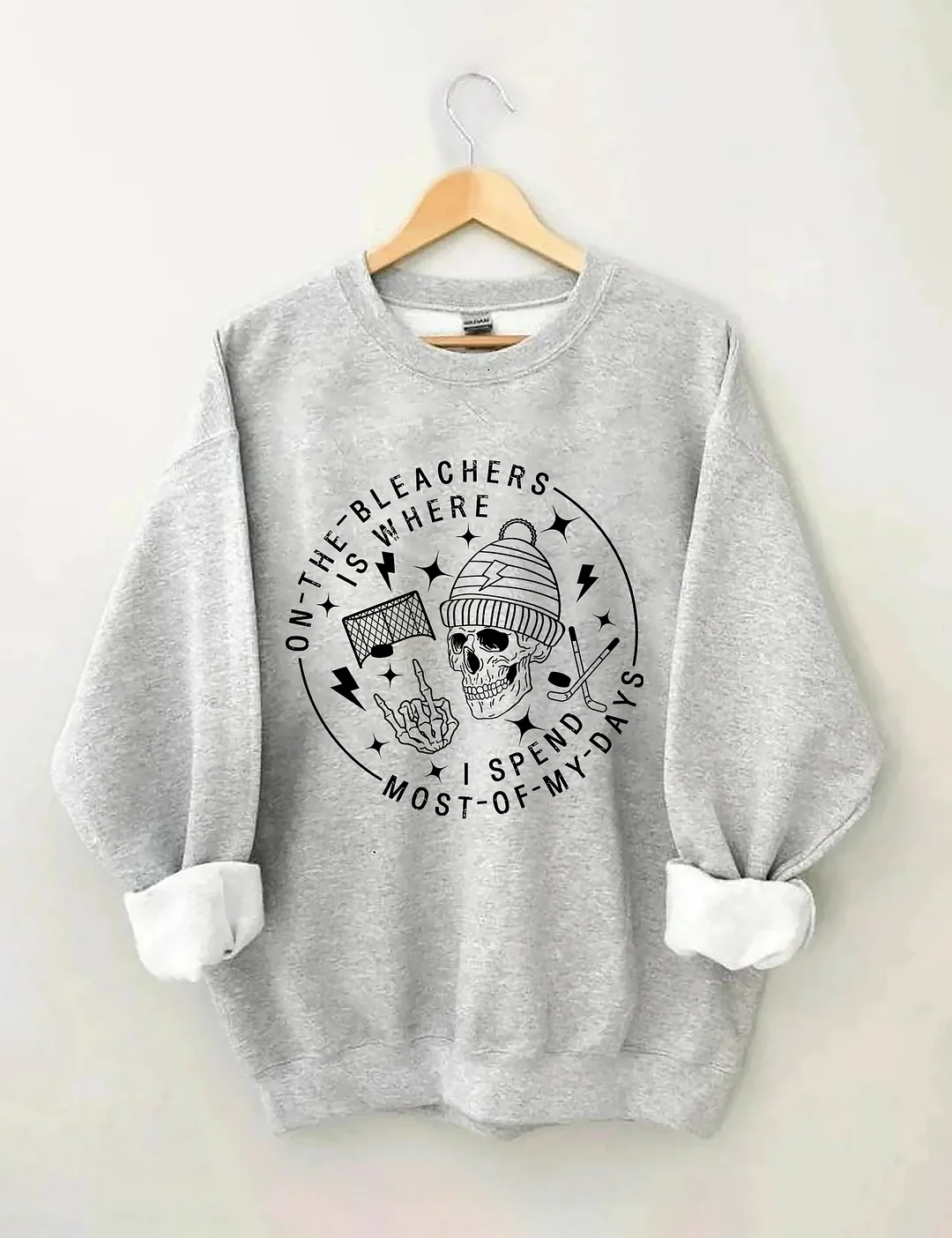 Living On The Bleachers Hockey Mom Sweatshirt