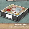 (US Local)5D DIY PU Santa Claus Diamond Painting Notecard Box Gem Art Note Holder