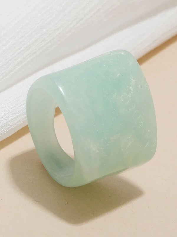 Original Vintage 6 Colors Acrylic Geometric Ring