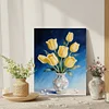 (30x40cm)DIY Pearl Painting Framed Flower Handmade Pearl Material Art Kit Living Room Decor