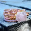 Colorful Multi Gemstone Crocheted Wristband Accessories