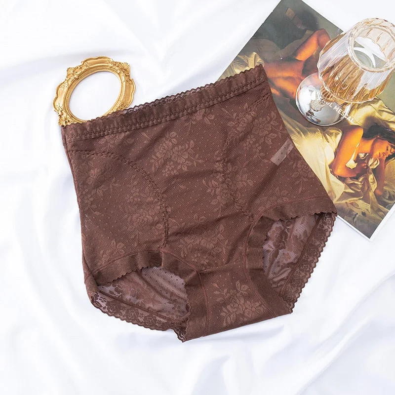 European Style  Panties Fashion Solid Color Comfort Briefs Plus Size High Waist Seamless Underpants Sexy Lace Panties Lingerie