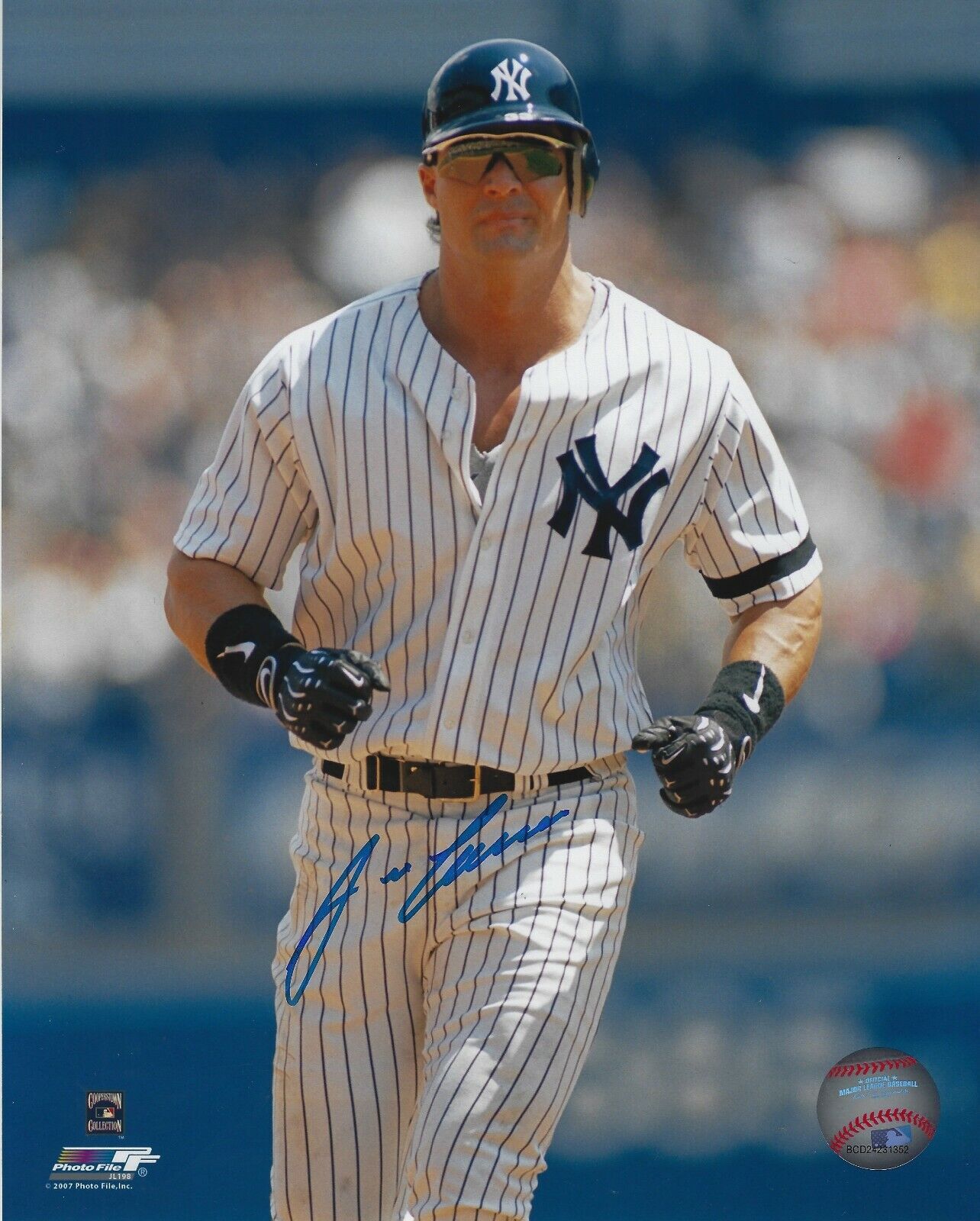 Autographed JOSE CANSECO New York Yankees 8x10 Photo Poster painting w/ Show Ticket