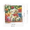 (40*40cm)Christmas Teddy Bear - Full Round Drill Diamond Painting