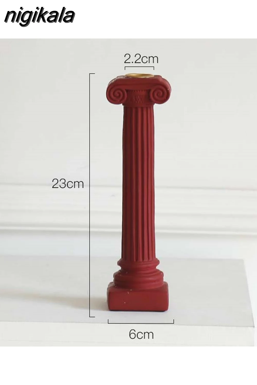 nigikala Home Decoration Aromatherapy Candle Holder Resin Sculpture Chandelier Silicone Candle Mold Retro Roman Column Shape