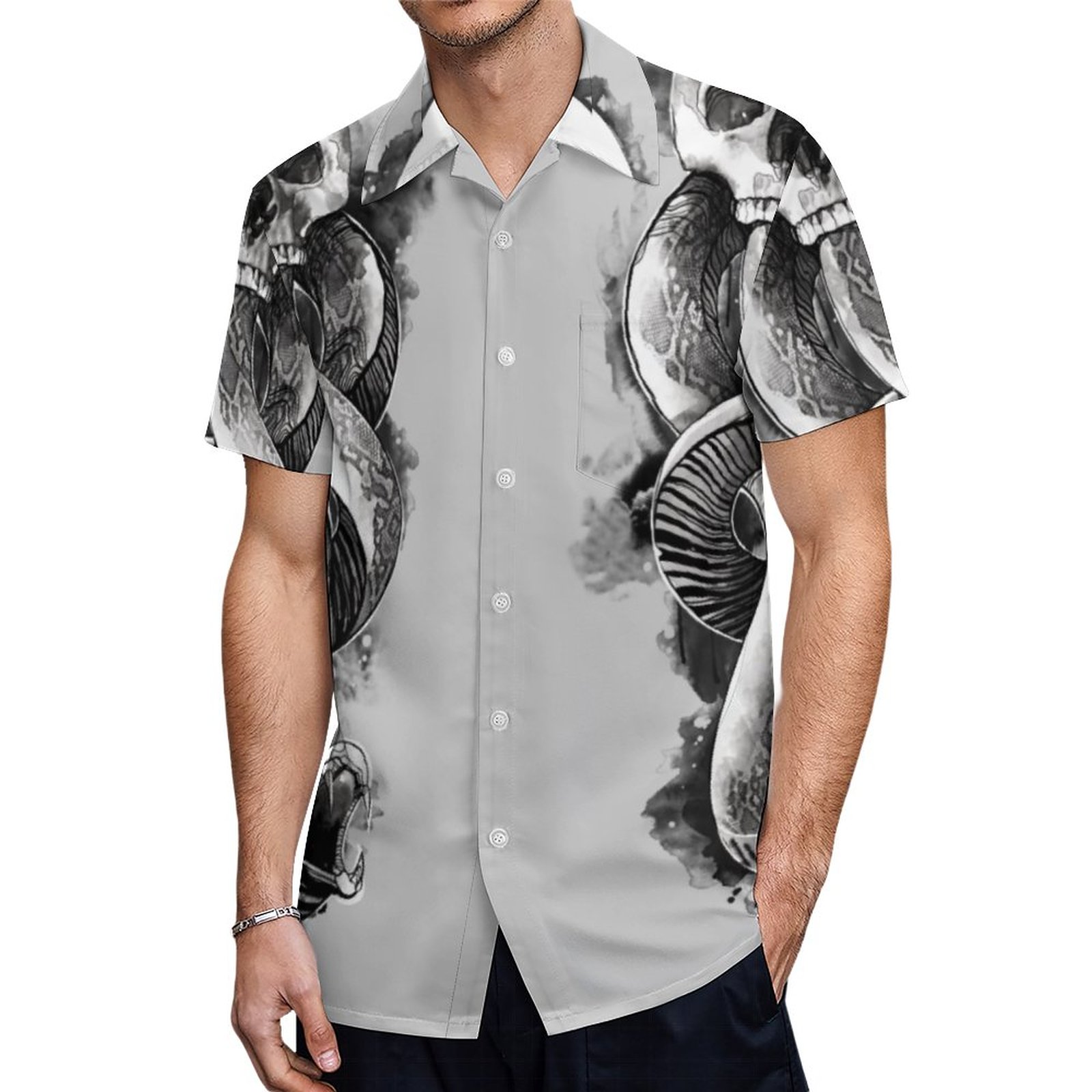 Magic Dark Mark Watercolor Hawaiian Shirt Mens Button Down Plus Size Tropical Hawaii Beach Shirts