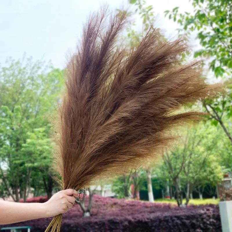 1pc 120cm Artificial Pampas Grass Bouquet Vase Wedding Party Home Garden Decoration Plant Real Touch Fake Flower Reed Christmas