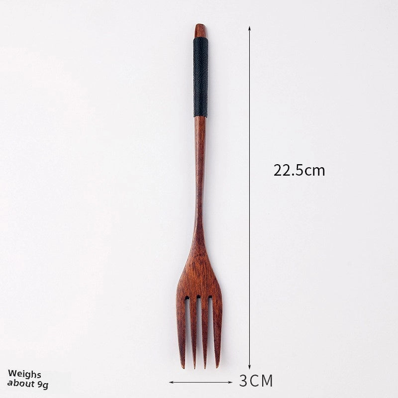 Creative Japanese Tableware Set Phoebe Chopsticks Knife, Fork And Spoon Four-piece Set Wooden Simple Chopsticks And Spoon Set