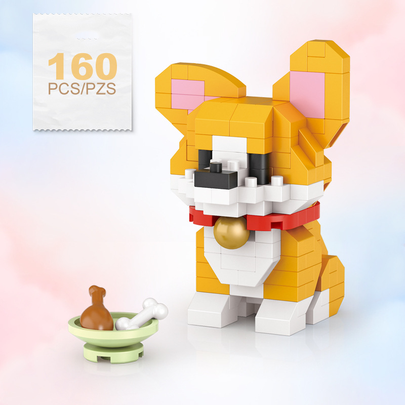 GD Monstertoys Creative Cute Animal Mini Blocks rabbit Building Blocks Puppy Cat Model Dog DIY Bricks Toys For Boys And Girls Birthday Gift For Kid