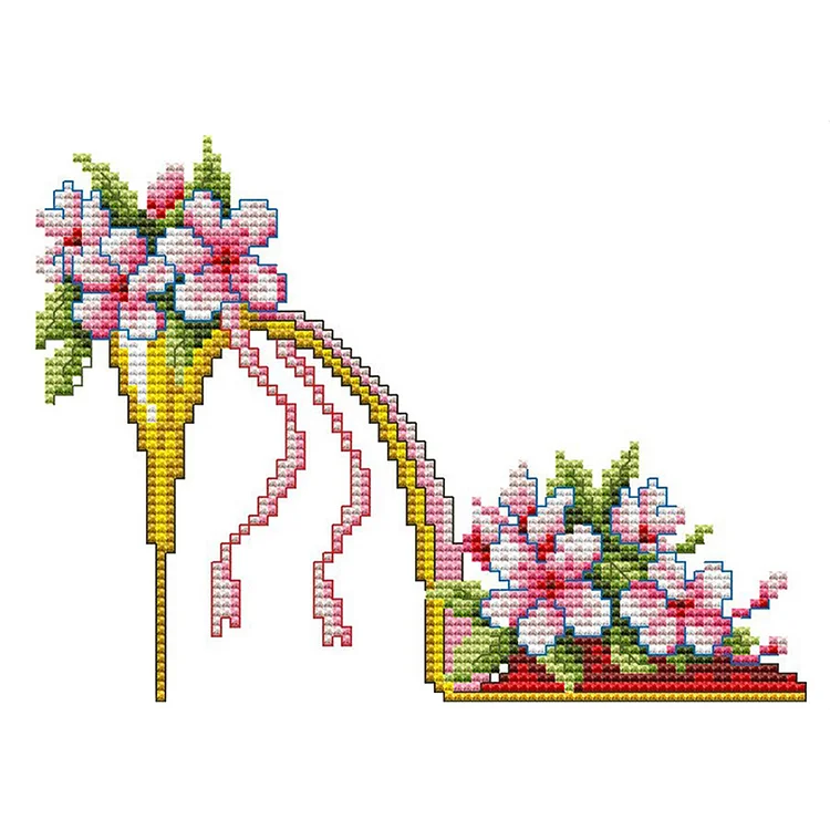 Joy Sunday High Heels 14CT Stamped Cross Stitch 21*16CM