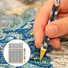 (US Local)10Pcs 5D Crystal Gem Pick Up Tool 23cm Dotting Wax Pencil for Art Craft